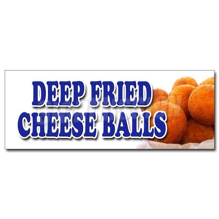Signmission DEEP FRIED CHEESE BALLS DECAL sticker beer battered on a stick cheddar, D-24 Deep Fried Cheese Balls D-24 Deep Fried Cheese Balls